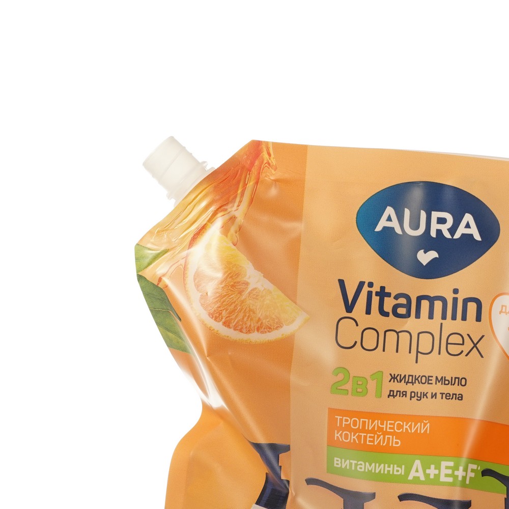 

Жидкое мыло для рук и тела Aura Vitamin Complex Тропический коктейль 1200 мл