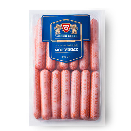 

Сосиски Омский Бекон молочные, вес