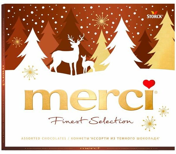 Набор конфет из тёмного шоколада Merci Ассорти 250 г