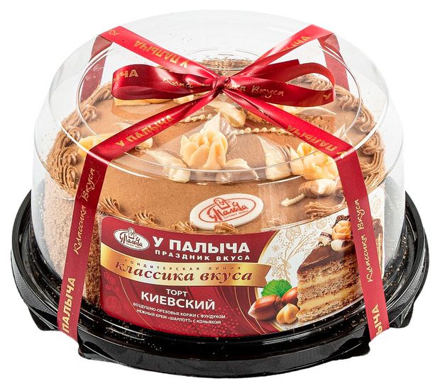 

Торт воздушно-ореховый У Палыча Киевский с кремом шарлотт 730 г