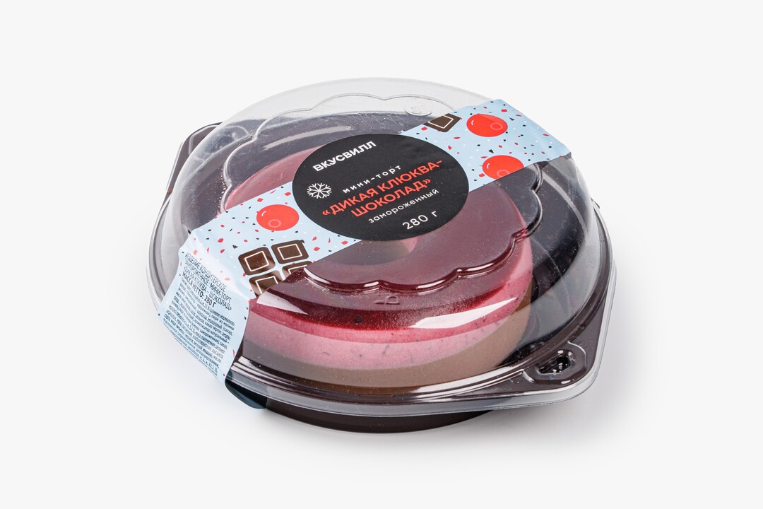 

Торт-мини ВкусВилл Дикая клюква-шоколад замороженный 300 г