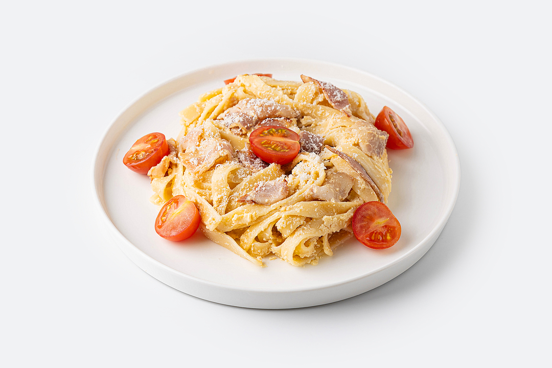 

Паста ВкусВилл Карбонара фетучини с беконом Приготовь сам 305 г