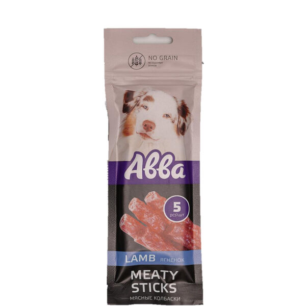 Лакомство Abba Мясные колбаски с ягненком для собак всех пород 5 шт. 50 г