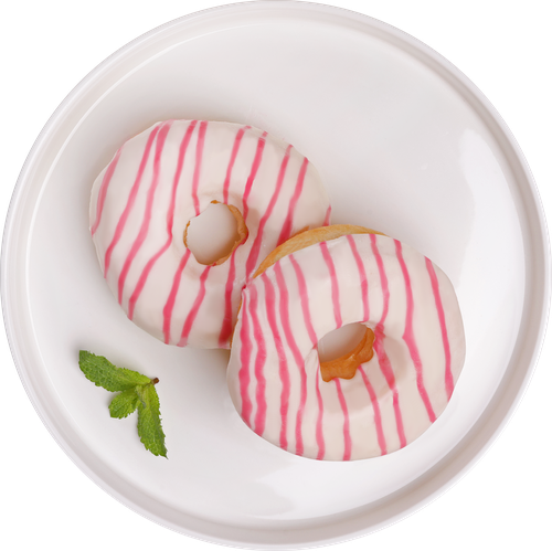 

Донат с ванильно-сливочно кремовой начинкой, 65 г