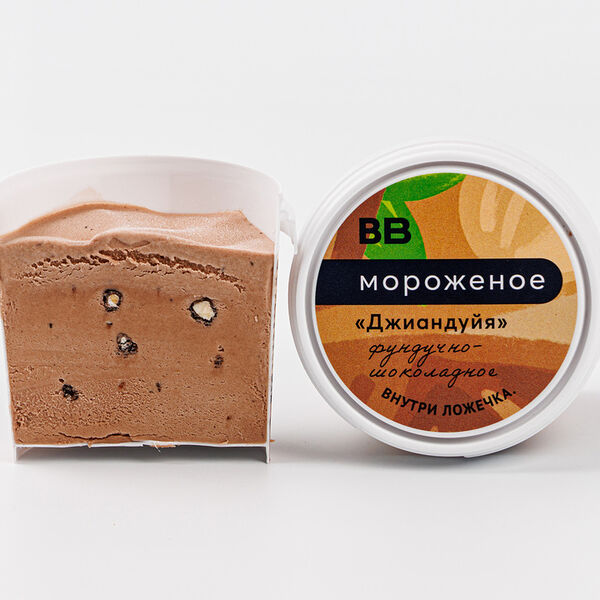 Мороженое Вкусвилл Джиандуйя фундучно-шоколадное 85 г