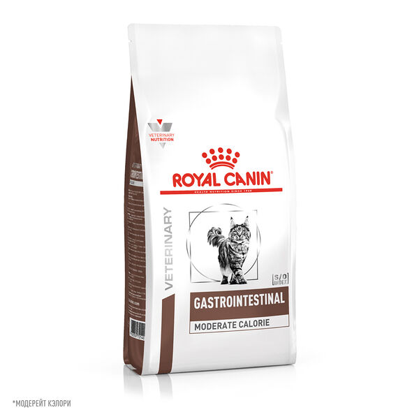Корм сухой Royal Canin Gastrointestinal Moderate Calorie для взрослых кошек, склонных к набору веса, при расстройствах пищеварения 0.4 кг
