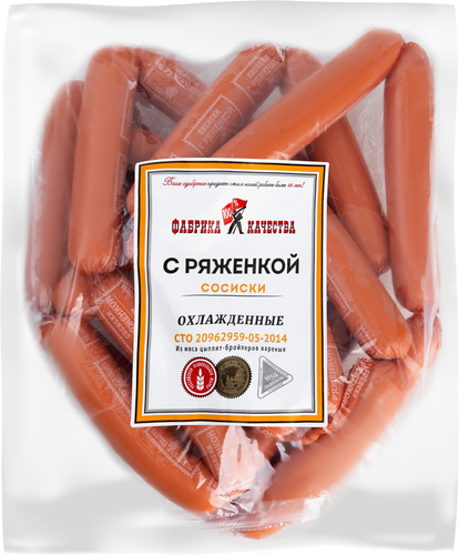 

Сосиски ФАБРИКА КАЧЕСТВА с ряженкой п/а МГС вес до 400г