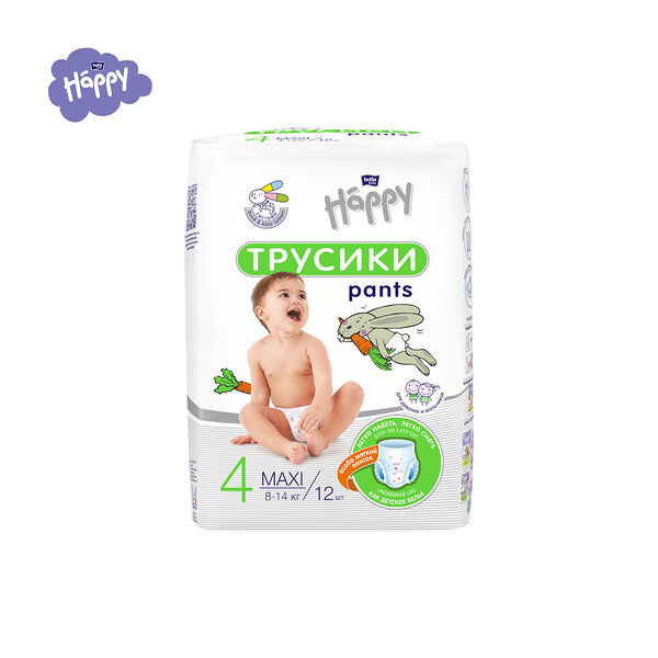 Трусики-подгузники Bella Baby Happy 12шт макси 8-14кг 4