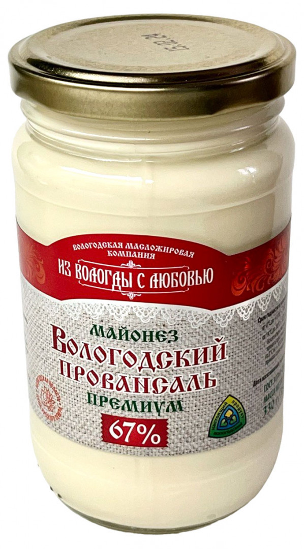 

Майонез Вологодский провансаль Премиум 67% 330 г