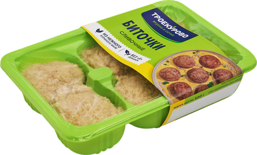 

Биточки Троекурово куриные сливочные охлажденные 500 г