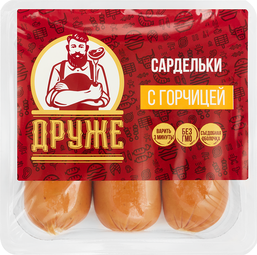 Сардельки Друже с горчицей 330 г