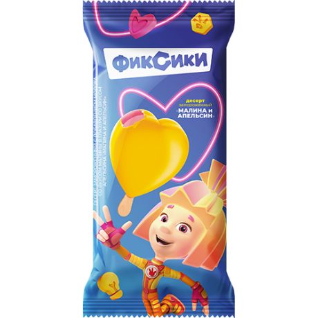 

Десерт ФикСики Симка малина в апельсиновой глазури сердечко бзмж 52 г
