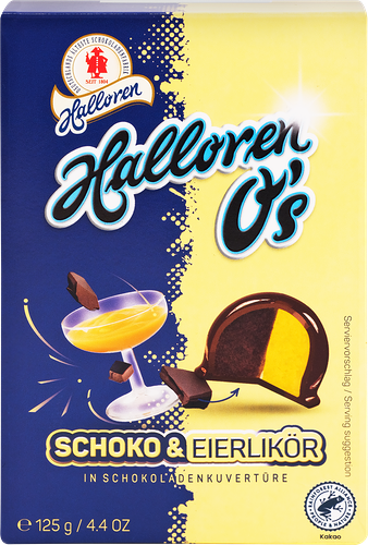 Конфеты шоколадные Halloren Schoko&Eierlikör с какао и яичным ликером 125 г