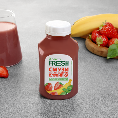 

Смузи Лента Fresh банан-клубника-базилик 300 мл