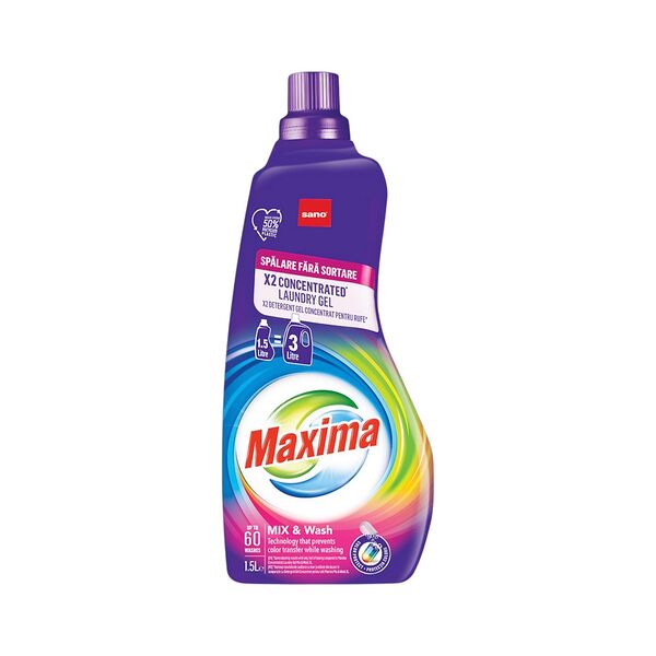 Гель д/стирки Sano Maxima Mix&Wash высококонцентрир 1,5л