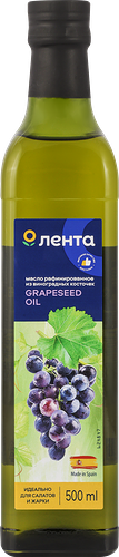 Масло виноградных косточек ЛЕНТА рафинированное 500 мл
