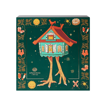 

Коробка с лентами Азбука Вкуса Избушка 27x27x10 см
