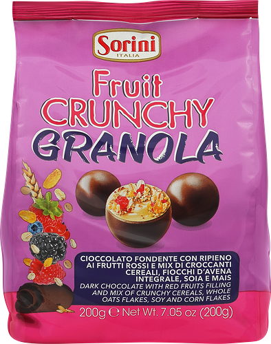 Конфеты шоколадные Sorini Fruit Crunchy Granola 200 г