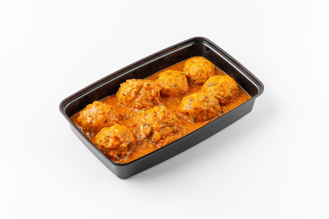 

Семейная порция ежиков ВкусВилл по-домашнему в томатно-сливочном соусе 8 шт 870 г