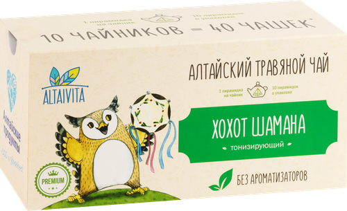 

Чай травяной Altaivita Хохот Шамана в пирамидках 40 г 10 шт.