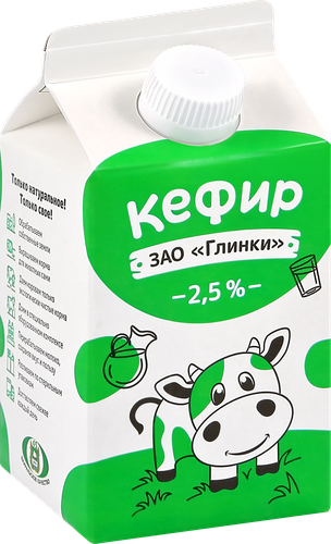 

Кефир Глинки 2,5% 500 мл