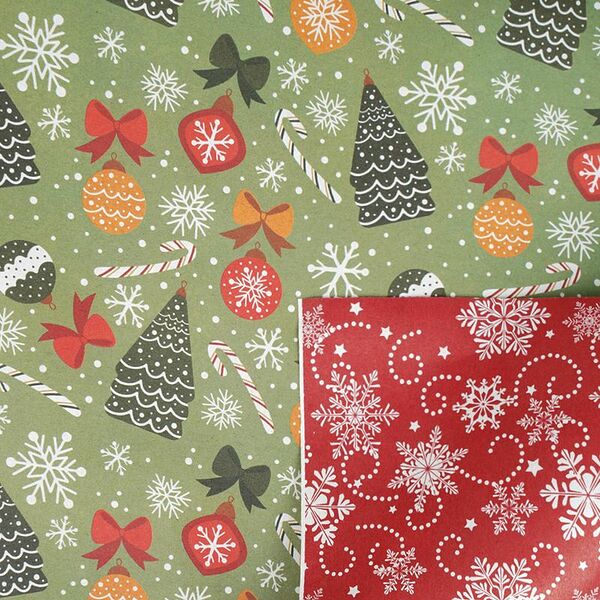 Бумага обёрточная двухсторонняя, 70х100 см, в ассортименте