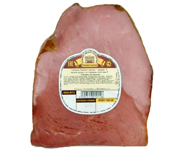 

Говядина Черкашин и ПартнерЪ Премиум копчено-вареная категории А, вес