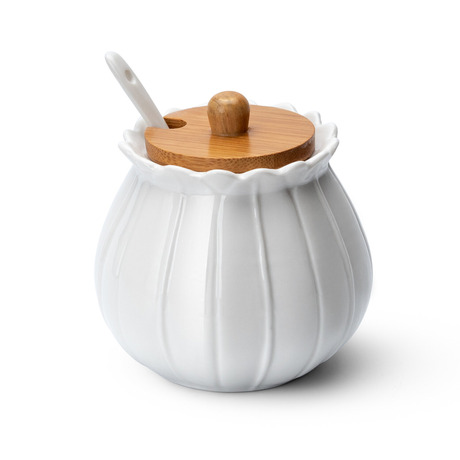 

Сахарница Atmosphere Aerix фарфоровая с ложкой 350 мл