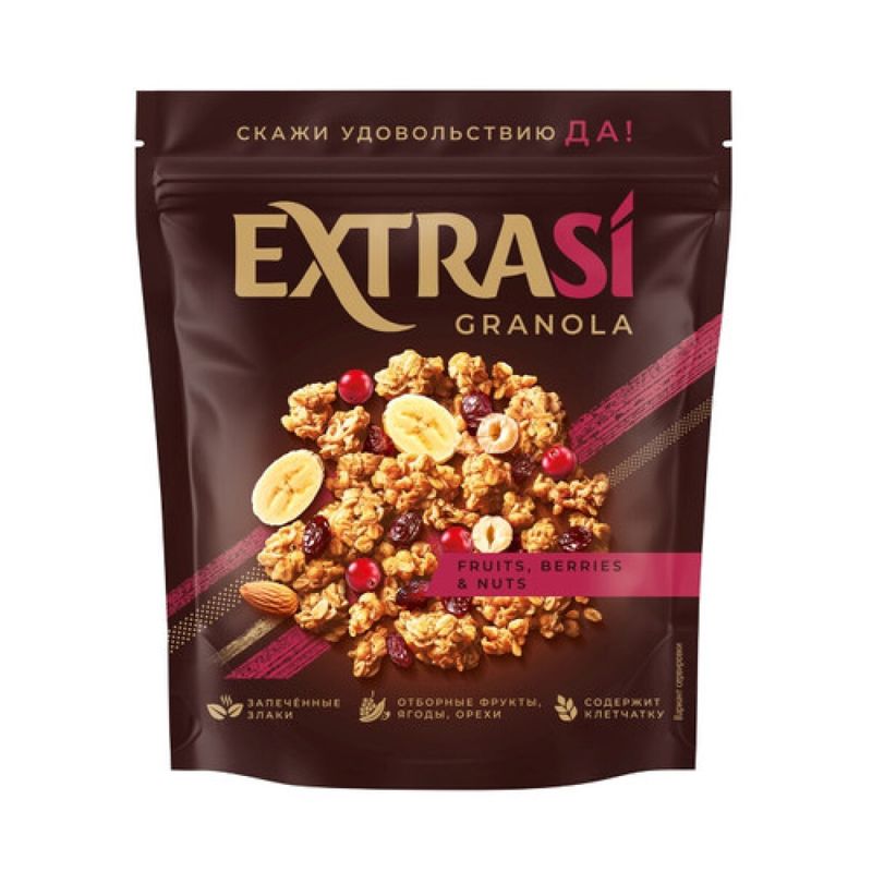 

Гранола-мюсли Extrasi фрукты-ягоды-орех 300 г
