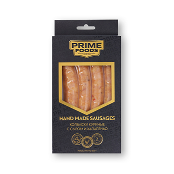 

Колбаски Prime Foods куриные с сыром и халапеньо 250 г