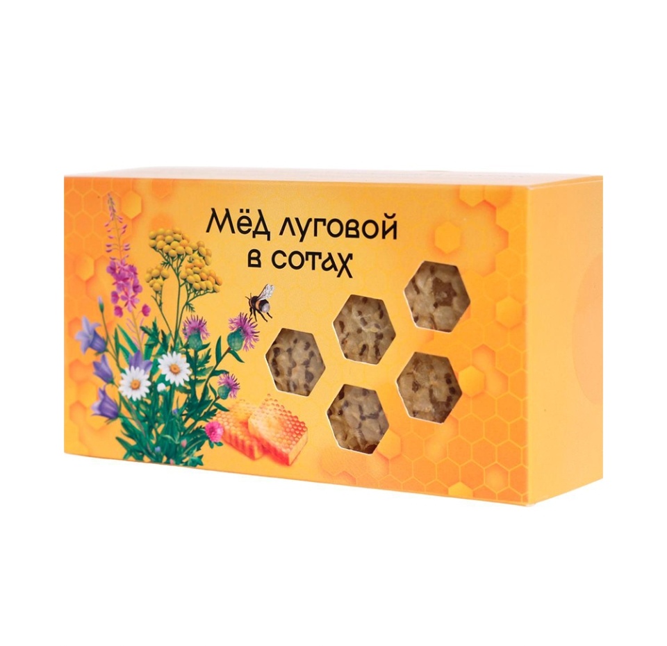 

Мёд луговой в сотах 250 г Россия