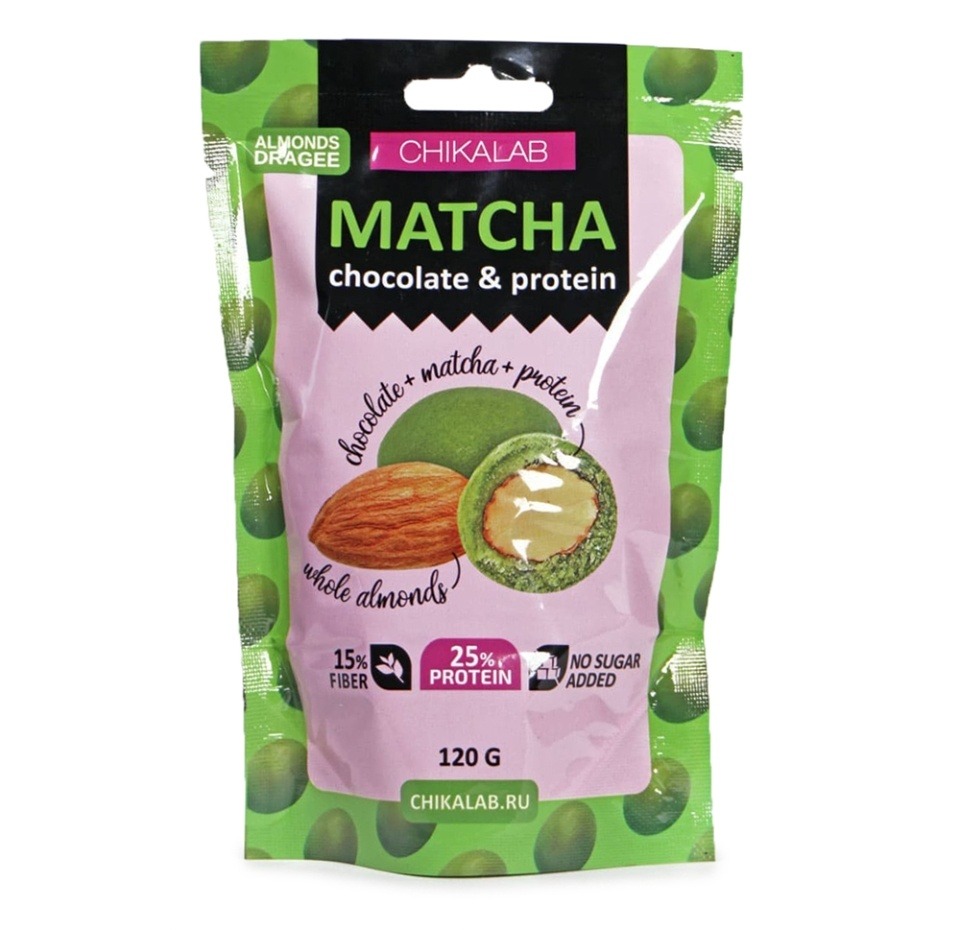 

Драже Chikalab Миндаль-Белый шоколад-Матча 120 г