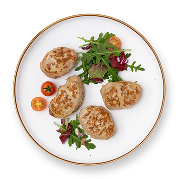 

Котлеты рубленые из кролика и курицы жареные Россия вес