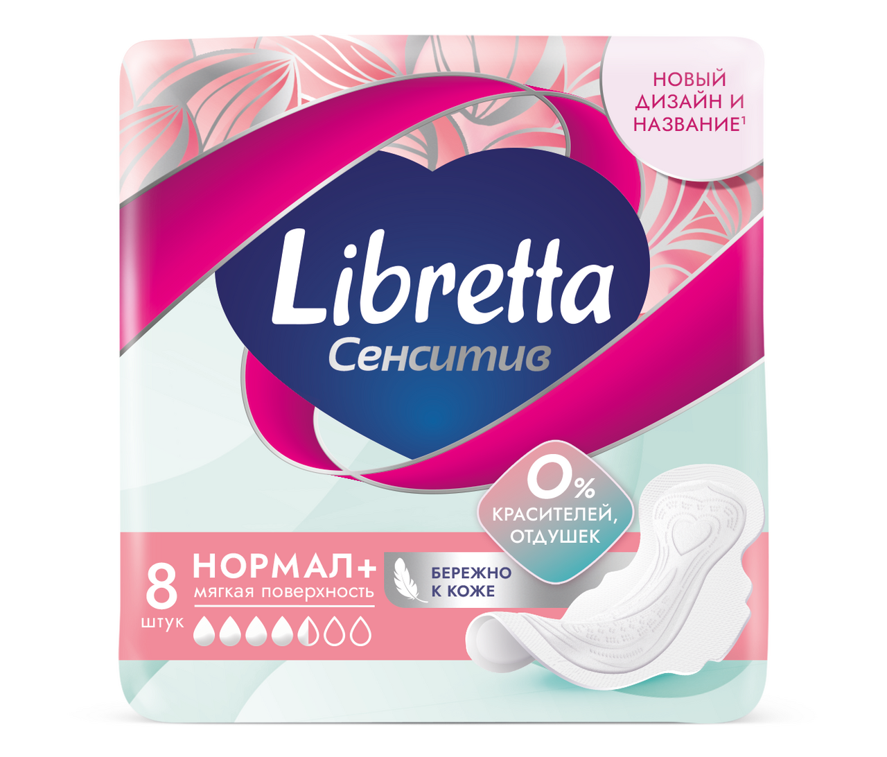 

Прокладки Libretta Сенситив Нормал + мягкая поверхность 8 шт