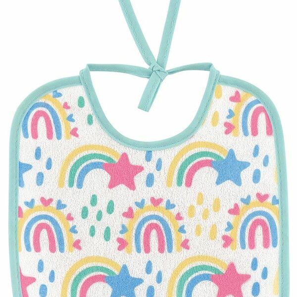 Фартук нагрудный LUBBY Just на завязках, текстиль, с 0 месяцев