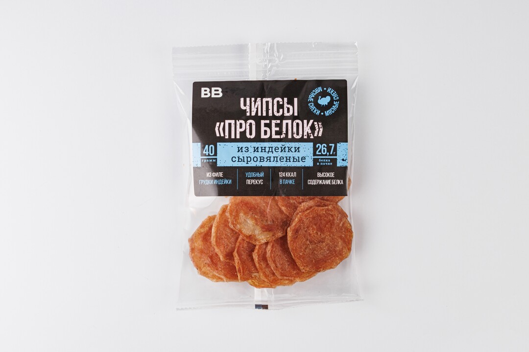 

Чипсы из индейки ВкусВилл про белок 40 г