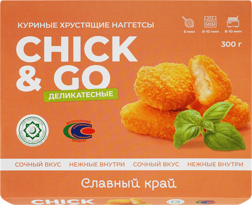 

Наггетсы куриные Батыр-Бройлер деликатесные, халяль 300 г