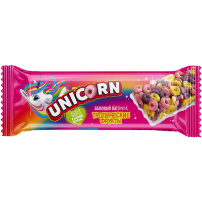 Батончик злак"UNICORN"(тропич.фрукты)22г