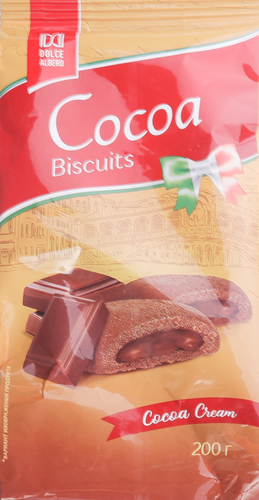 

Печенье Dolce Albero с какао и кремовой начинкой 200 г