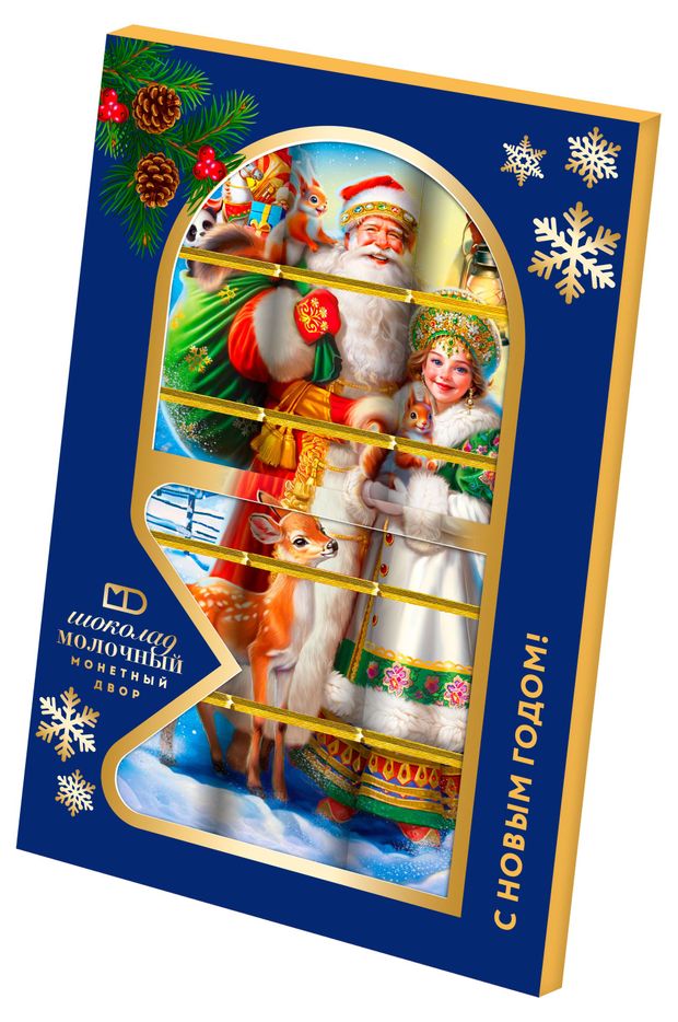 

Шоколад Монетный двор Новый Год Щелкунчик молочный порционный 75 г дизайн упаковки в ассортименте 1 шт.