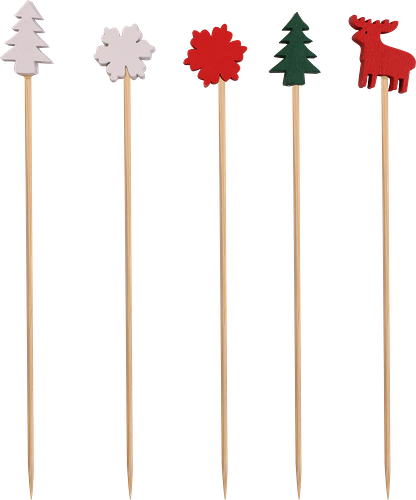 Набор шпажек Homeclub Xmas, бамбук, 50шт