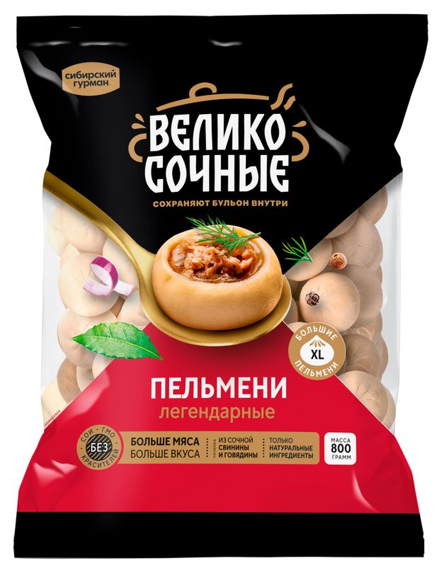 

Пельмени Великосочные Легендарные 800 г