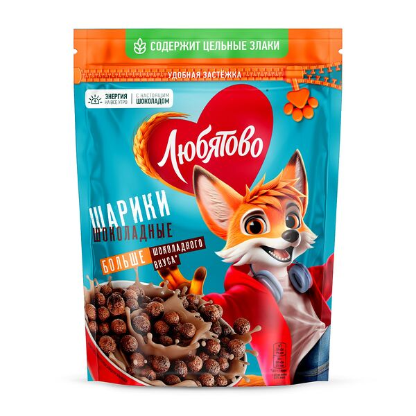 Завтрак готовый Любятово Шарики Шоколадные 200 г 