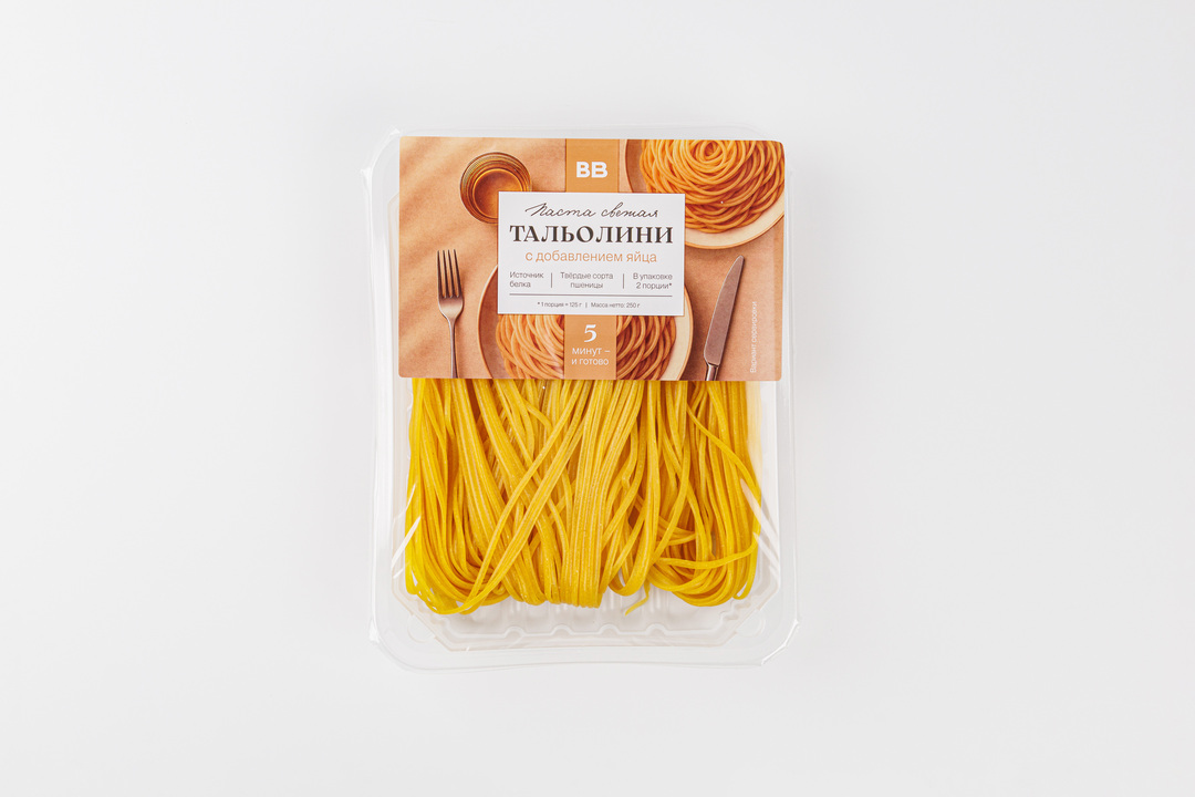 

Паста свежая Вкусвилл Тальолини с добавлением яйца 250 г