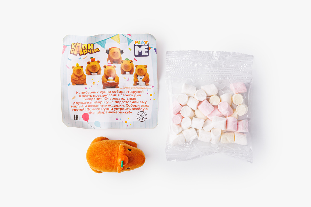 

Сладкий бокс Sweet Box Капибара с игрушкой и маршмеллоу 10 г