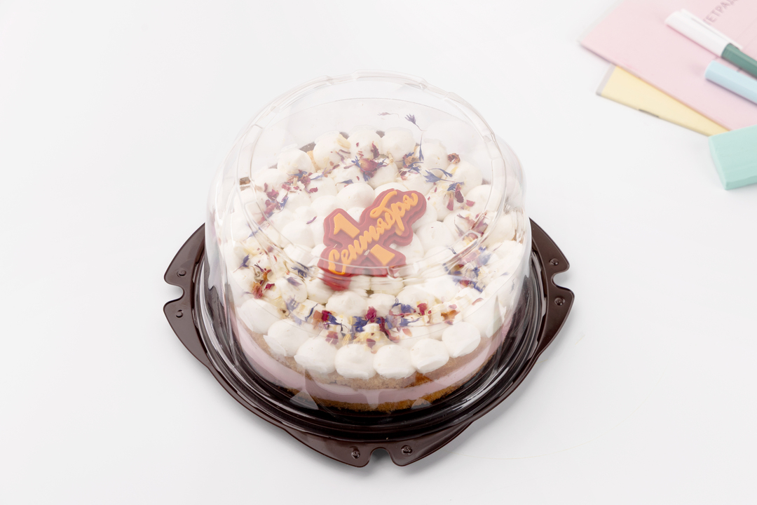 

Торт бисквитный ВкусВилл Школьный вальс роза-малина 600 г