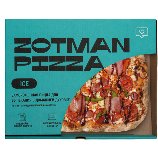 Пицца Zotman pizza Ice Баварская мясная 465 г