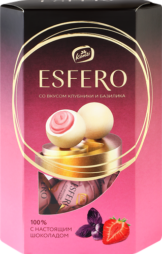 Конфеты Esfero из белого шоколада Клубника и базилик 186 г