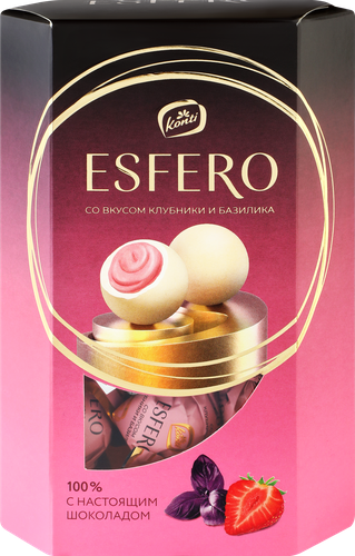 

Конфеты Esfero из белого шоколада Клубника и базилик 186 г