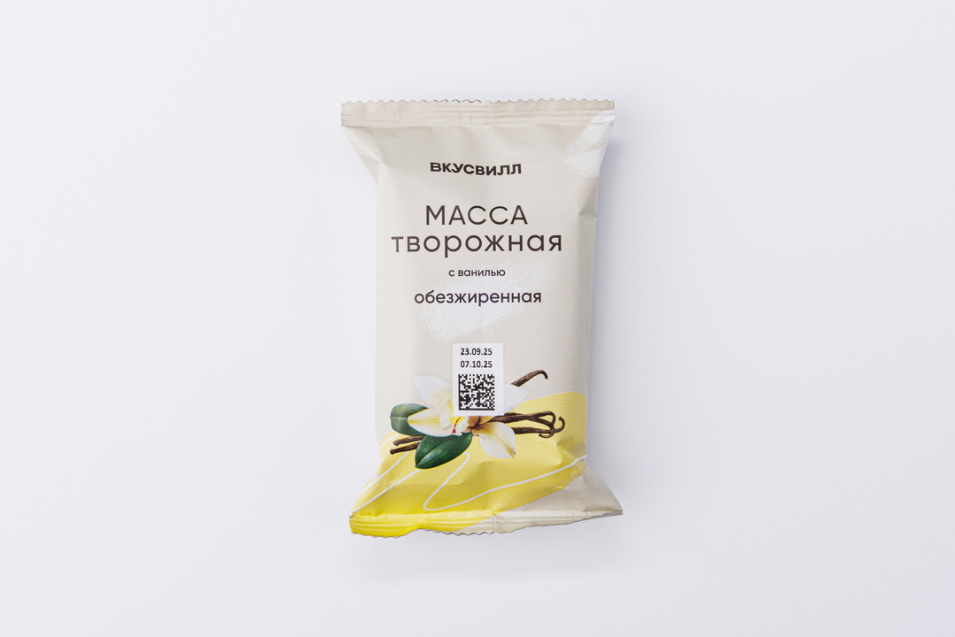 

Масса творожная ВкусВилл с ванилью обезжиренная 90 г